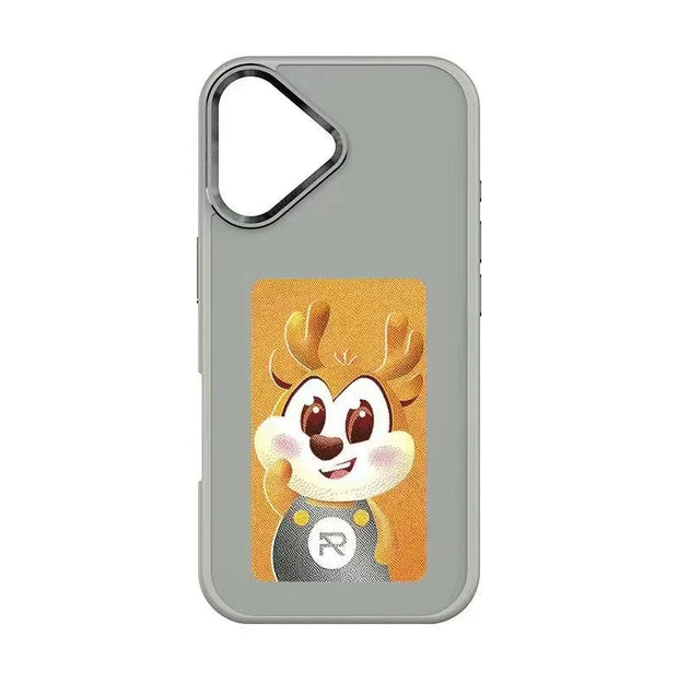 Coque iPhone personnalisable avec écran (Noir, Blanc, Gris, Bleu, Rose)