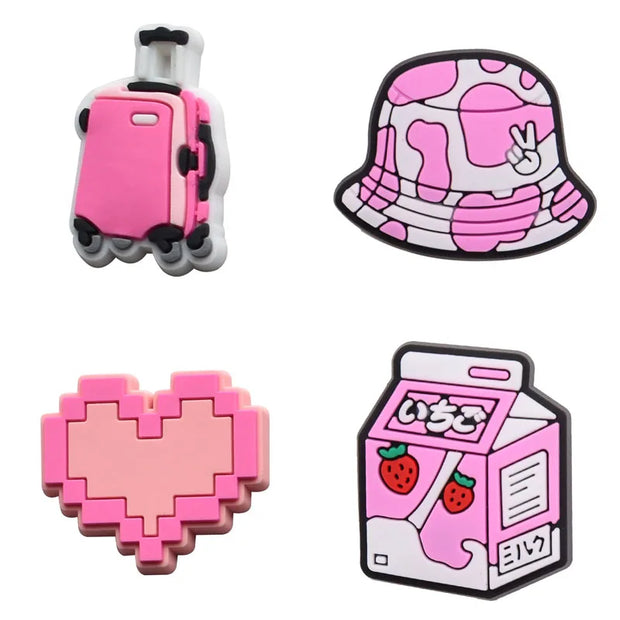 Pin’s Valise Rose – Accessoire Tendance pour Crocs & Coques