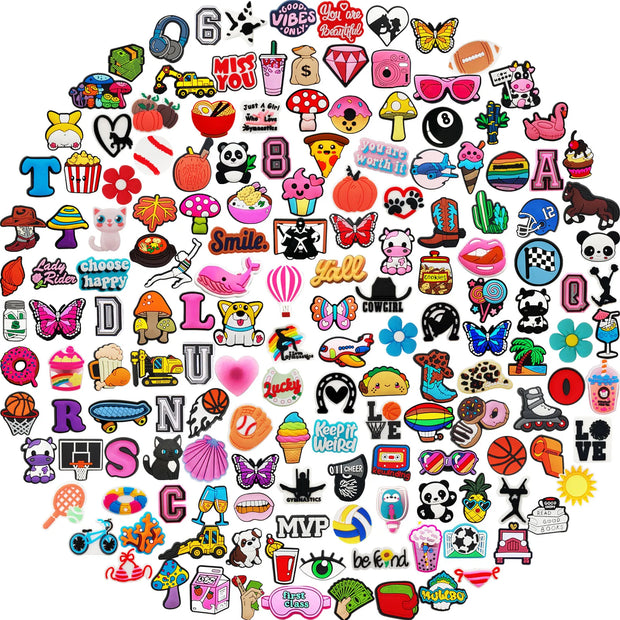 Lot de 20 à 200 Pin’s Aléatoires – Décorations Fun pour Crocs & Coques