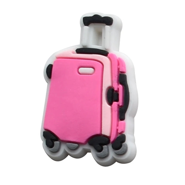 Pin’s Valise Rose – Accessoire Tendance pour Crocs & Coques