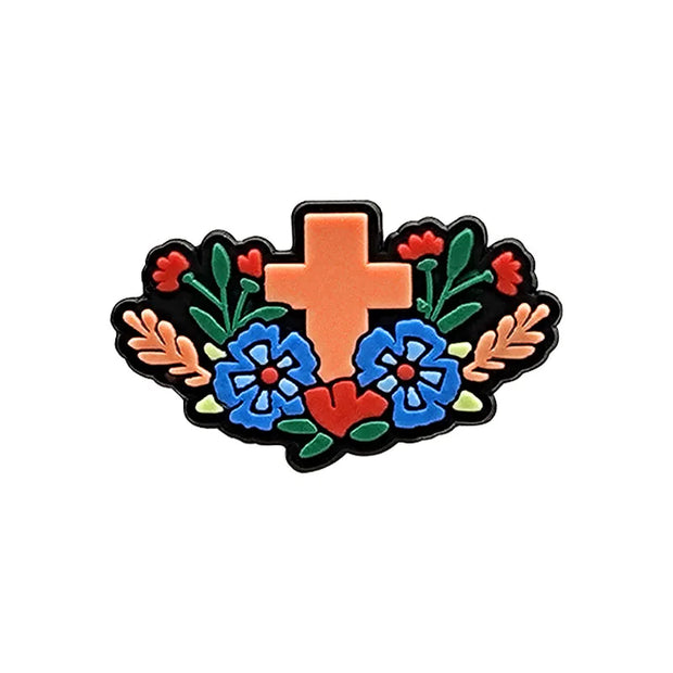 1pcs PVC Religious Jesus Clog Shoe Charms Holy Bible Shoe Decorations Pins for Woman Men Party Favor Gifts DIY Clips Accessories - FullCase