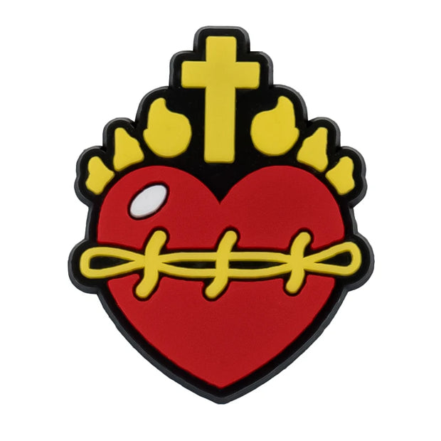1pcs PVC Religious Jesus Clog Shoe Charms Holy Bible Shoe Decorations Pins for Woman Men Party Favor Gifts DIY Clips Accessories - FullCase