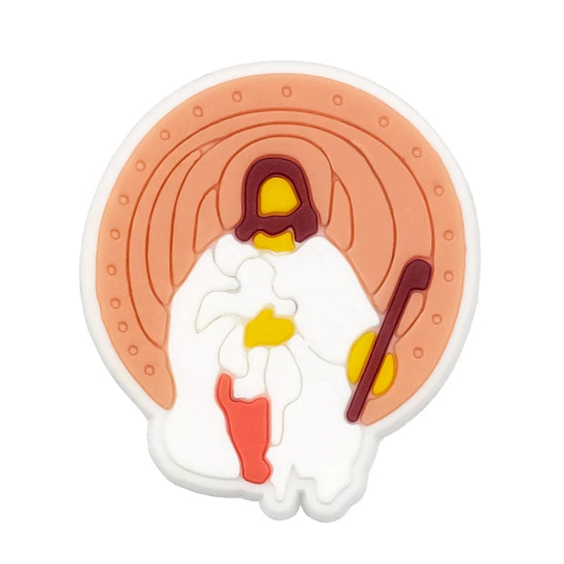 1pcs PVC Religious Jesus Clog Shoe Charms Holy Bible Shoe Decorations Pins for Woman Men Party Favor Gifts DIY Clips Accessories - FullCase