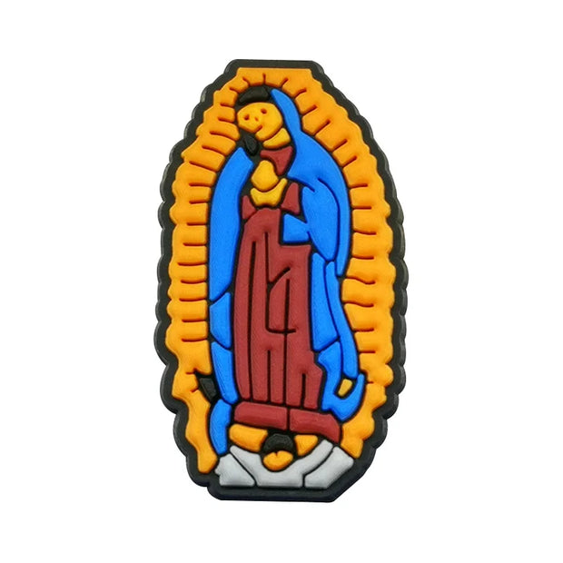 1pcs PVC Religious Jesus Clog Shoe Charms Holy Bible Shoe Decorations Pins for Woman Men Party Favor Gifts DIY Clips Accessories - FullCase