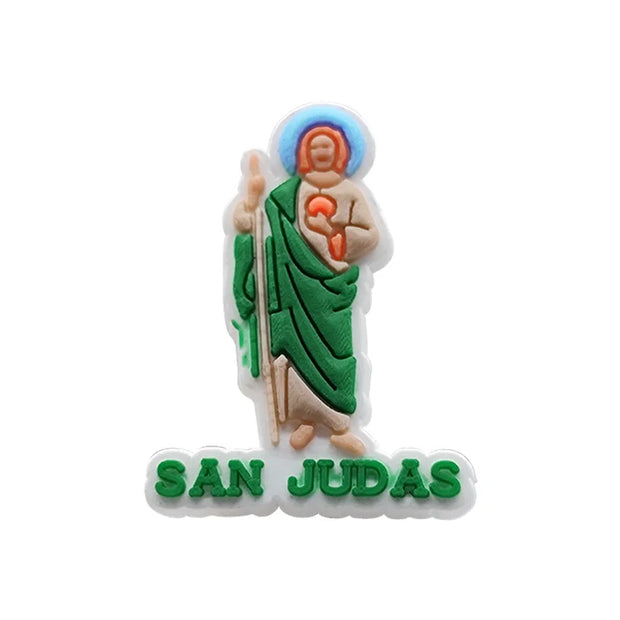 1pcs PVC Religious Jesus Clog Shoe Charms Holy Bible Shoe Decorations Pins for Woman Men Party Favor Gifts DIY Clips Accessories - FullCase