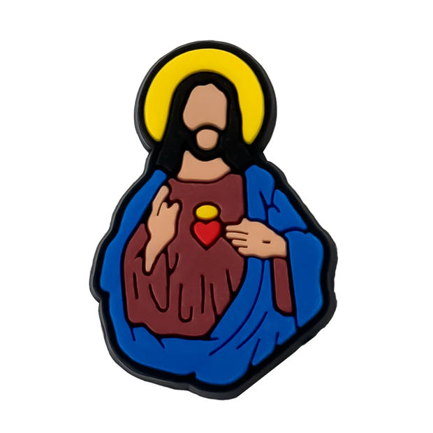 1pcs PVC Religious Jesus Clog Shoe Charms Holy Bible Shoe Decorations Pins for Woman Men Party Favor Gifts DIY Clips Accessories - FullCase