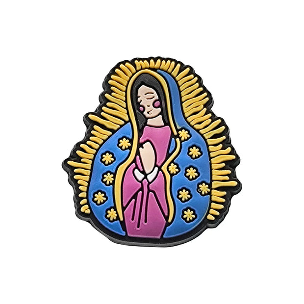 1pcs PVC Religious Jesus Clog Shoe Charms Holy Bible Shoe Decorations Pins for Woman Men Party Favor Gifts DIY Clips Accessories - FullCase