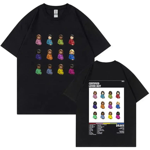 T-shirts Oversized 100% Cotton Drake Certified Lover Boy - FullCase