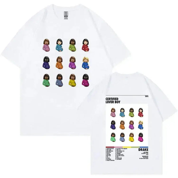 T-shirts Oversized 100% Cotton Drake Certified Lover Boy - FullCase