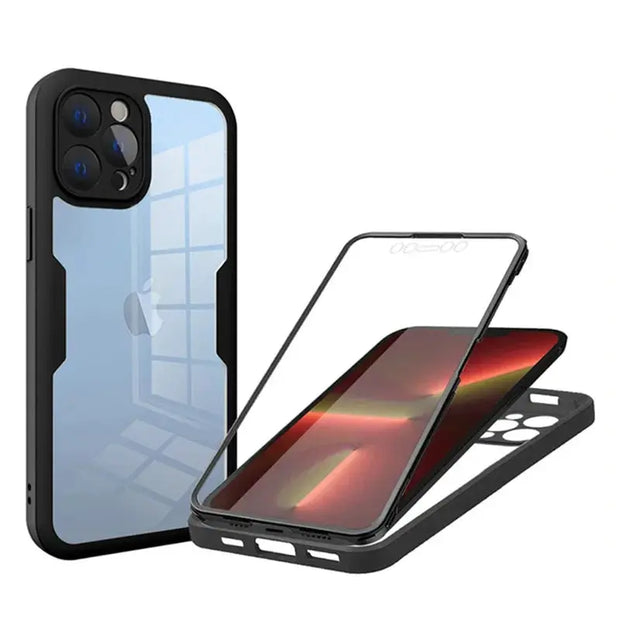360 Full Body Protection Case For iPhone 15 14 13 12 11 Pro Max Front Screen Shockproof Cover iPhone X XR SE 2020 case FullCase