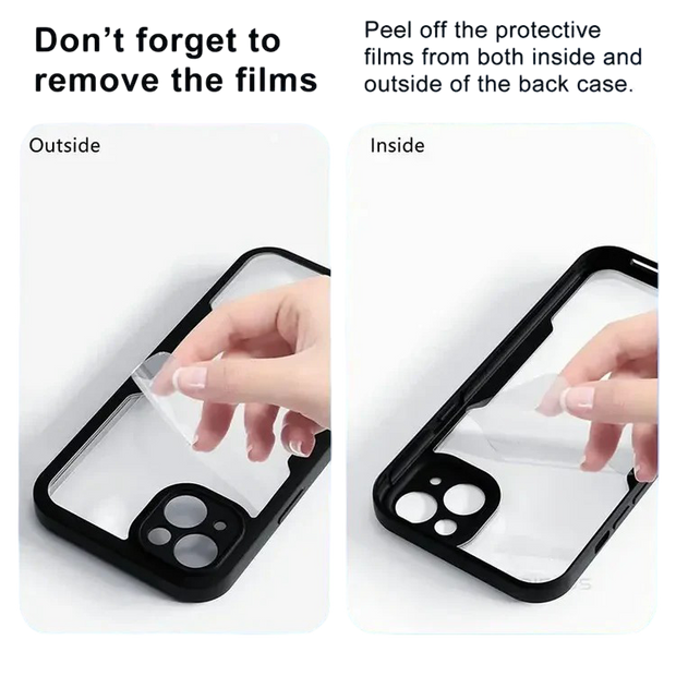Protection Complète iPhone – Coque Avant + Arrière Ultra Résistante - FullCase