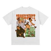 Hip hop rap 2PAC TRAVIS SCOTT personality printing summer men's 100% cotton T-shirt comfortable breathable streetwear - FullCase
