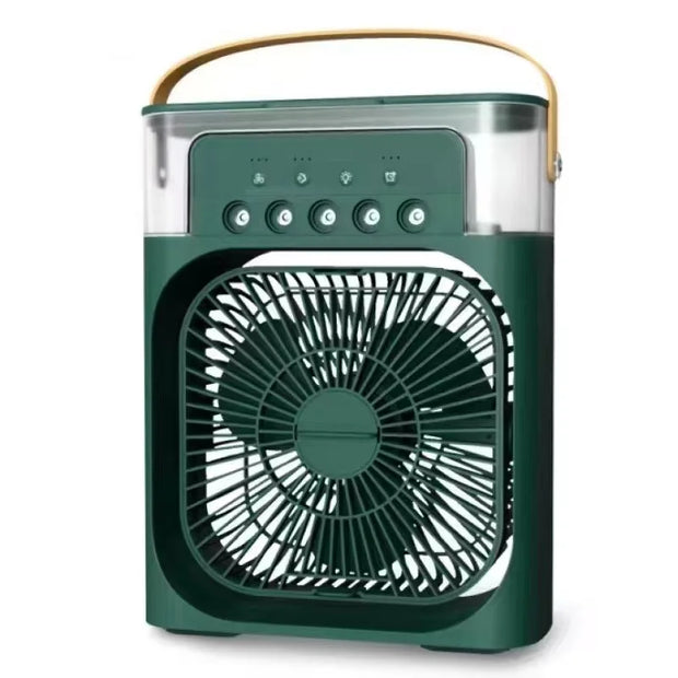Ventilateur Portable 3-en-1 : Brumisateur, LED & Rafraîchisseur d’Air - FullCase