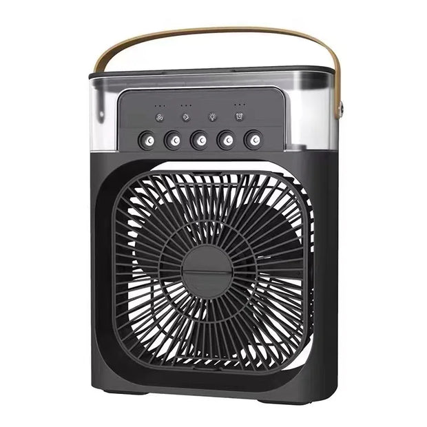 Ventilateur Portable 3-en-1 : Brumisateur, LED & Rafraîchisseur d’Air - FullCase