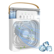 Ventilateur Portable 3-en-1 : Brumisateur, LED & Rafraîchisseur d’Air - FullCase