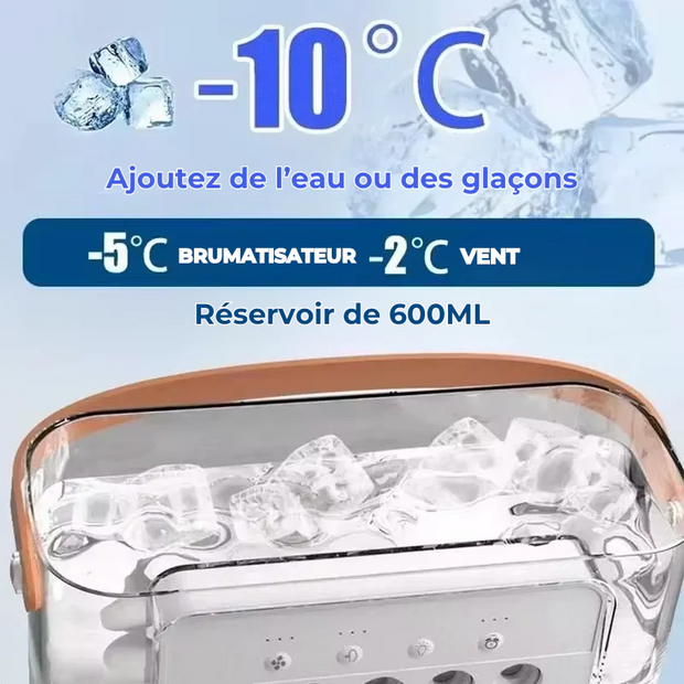 Ventilateur Portable 3-en-1 : Brumisateur, LED & Rafraîchisseur d’Air - FullCase