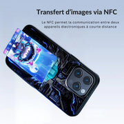 Coque iPhone personnalisable avec écran (Noir, Blanc, Gris, Bleu, Rose)